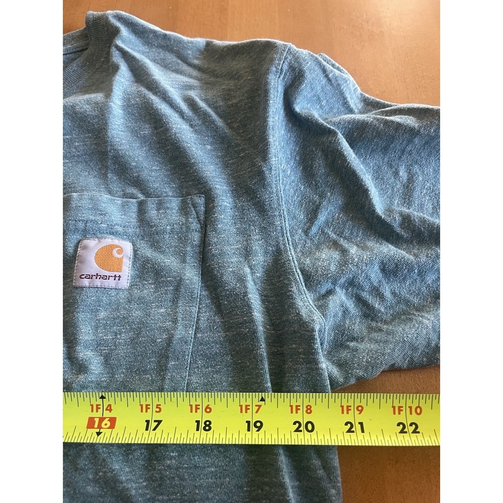 Carhartt Loose Fit Heavyweight Short Sleeve Pocket T-Shirt Men's Sz M Green - Picture 7 of 11
